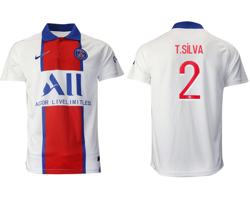 Men 2020-2021 club Paris St German away aaa version #2 white Soccer Jerseys